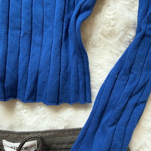 Garage Royal Blue Ribbed Crop Top - Picture 3 of 6